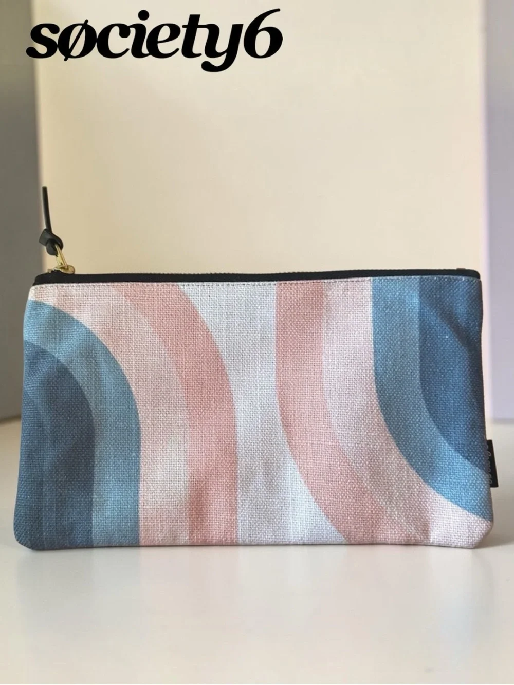 Society 6 Emanuela Carratoni 70’s Rainbow Carry All Pouch